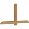 Ekena Millwork Eugene Smooth Timber Gable Bracket, Western Red Cedar, 60"W x 30"H x 3 1/2"D x 3 1/2"F, 12/12 Pitch GBW060X30X0404EUG00SWR - alternate 3